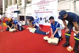 Học sinh Trường THPT Lê Văn Thiêm trải nghiệm kỹ năng phòng cháy, chữa cháy và cứu nạn, cứu hộ