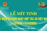 CHƯƠNG TRÌNH KỶ NIỆM 80 NĂM NGÀY HTX VIỆT NAM (11/4/1946 - 11/4/2026)