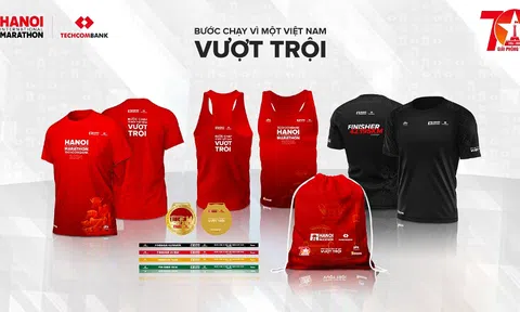 Giải Marathon Quốc tế Hà Nội Techcombank ra mắt bộ vật phẩm phiên bản đặc biệt kỷ niệm 70 năm ngày giải phóng Thủ đô (10/10/1954 -10/10/2024)