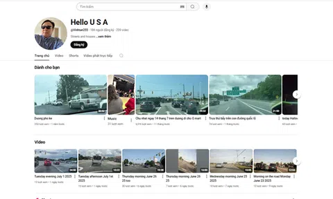 Kênh YouTube Hello U S A – Cánh cửa mở ra những hành trình bình dị và chân thực giữa lòng nước Mỹ