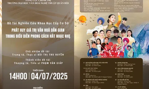 Khơi nguồn dân gian biểu diễn phong cách hát trong nhạc nhẹ: Một hướng tiếp cận mới từ Trường Đại học Văn hóa Nghệ thuật Quân đội