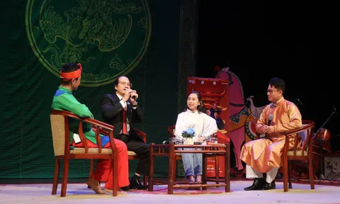 Biểu diễn nghệ thuật “Phi Hề Bất Thành Chèo” tại Nhà hát Chèo Việt Nam.