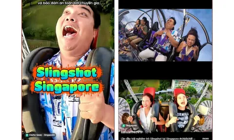 Slingshot Singapore tại Clarke Quay: “Chạm bầu trời” trong vài chục giây