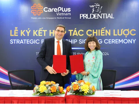 Prudential và CarePlus ký kết hợp tác chiến lược, cung cấp dịch vụ chăm sóc sức khoẻ và tầm soát cho khách hàng