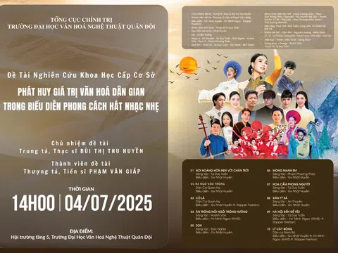 Khơi nguồn dân gian biểu diễn phong cách hát trong nhạc nhẹ: Một hướng tiếp cận mới từ Trường Đại học Văn hóa Nghệ thuật Quân đội
