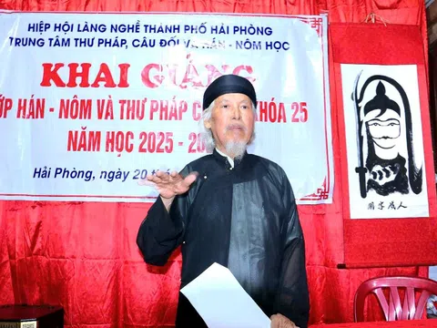 Khai giảng lớp Hán - Nôm và Thư pháp cơ bản khóa 25 tại Hải Phòng