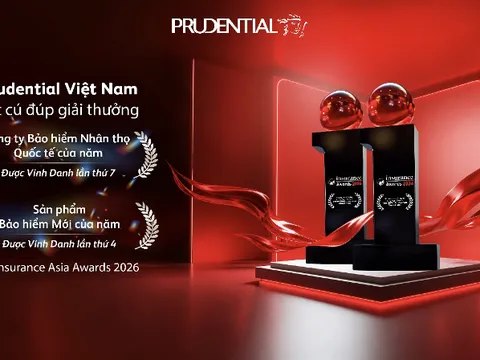 Prudential Việt Nam thắng kép tại Insurance Asia Awards 2026, khẳng định niềm tin từ doanh nghiệp đến sản phẩm
