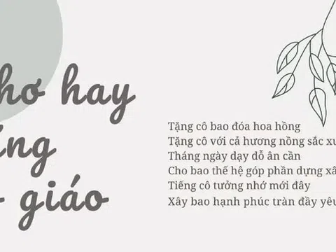 Những bài thơ dành tặng thầy cô ngày 20/11