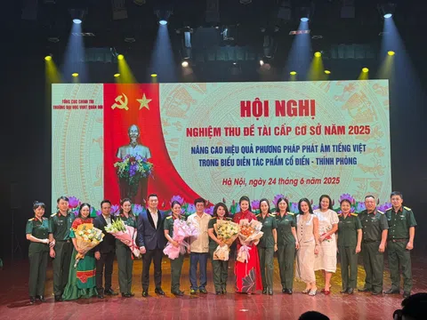 Trường Đại học Văn hóa Nghệ thuật Quân đội nghiệm thu xuất sắc đề tài khoa học về phát âm tiếng Việt trong trong biểu diễn tác phẩm Cổ điển - Thính phòng