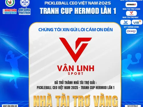 Tri ân Nhà tài trợ cho Giải Pickleball CEO Việt Nam 2025 – Tranh Cúp Hermod Lần I